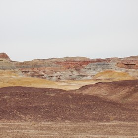 Xinjiang - Mountains: Multicolour Bay, Jimusar (2)